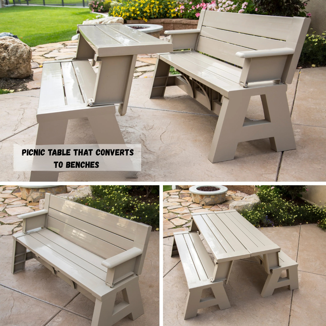 Picnic Table that Converts to Benches