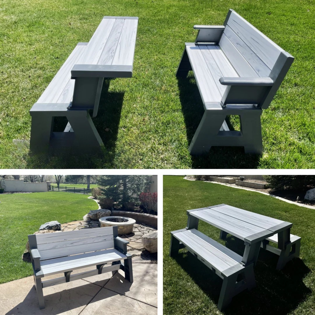Picnic Table that Converts to Benches