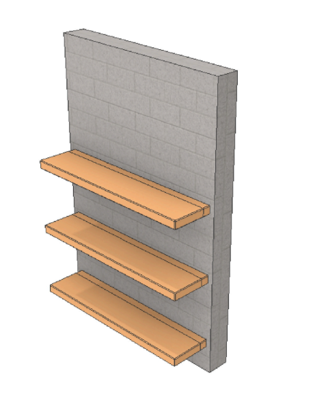 White Oak Floating Shelves Plan