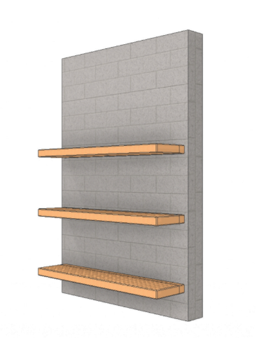 White Oak Floating Shelves Plan