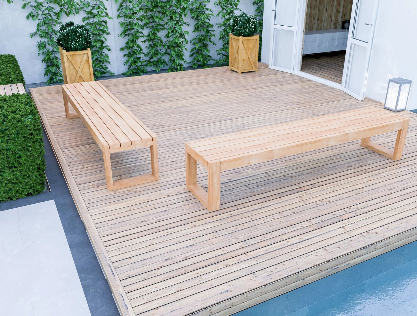 DIY 2 Outdoor Benches plan