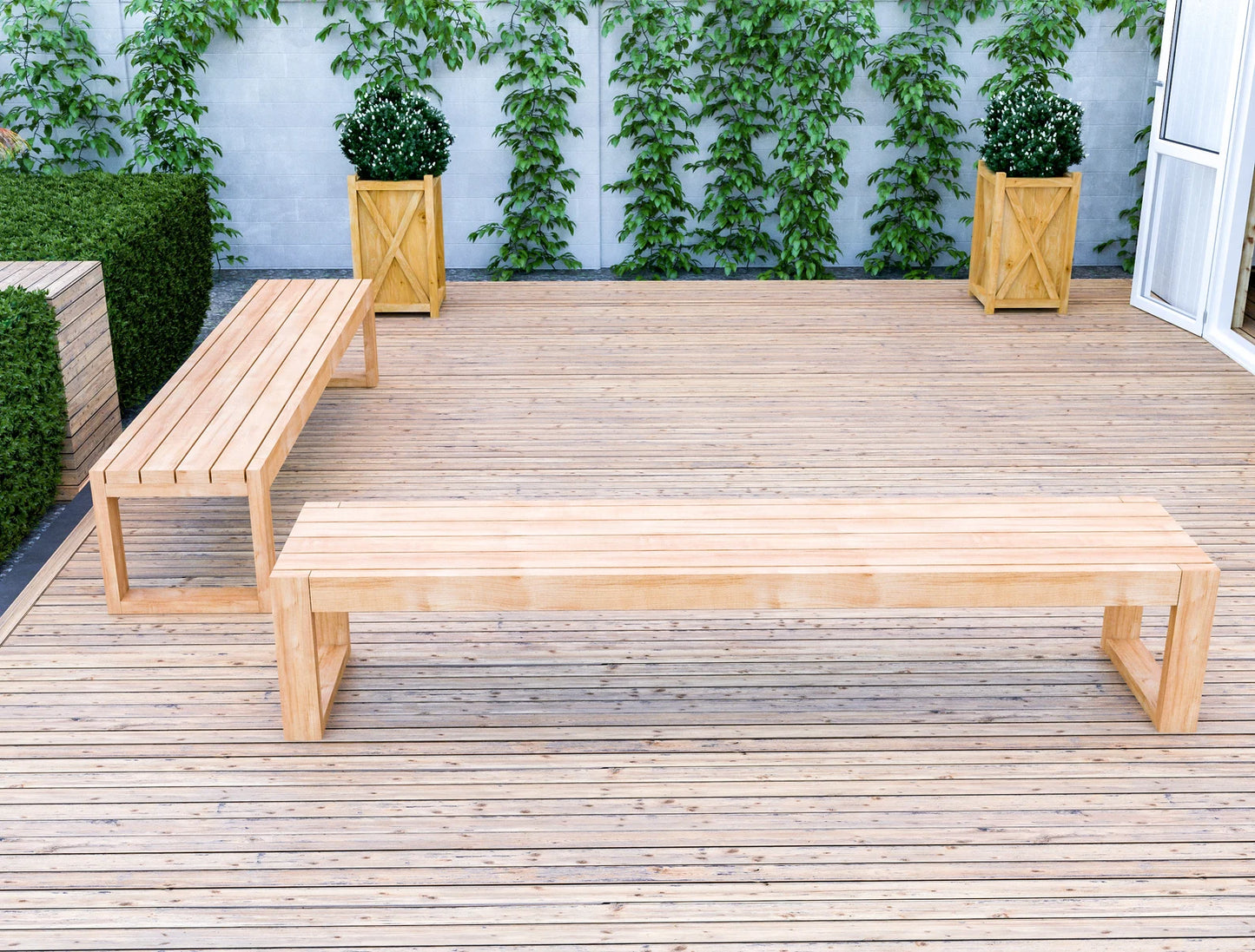 DIY 2 Outdoor Benches plan