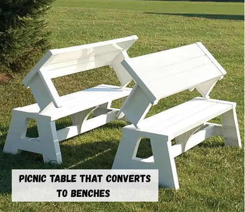Picnic Table that Converts to Benches