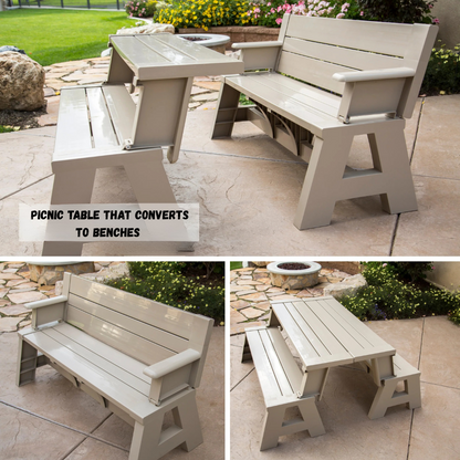 Picnic Table that Converts to Benches