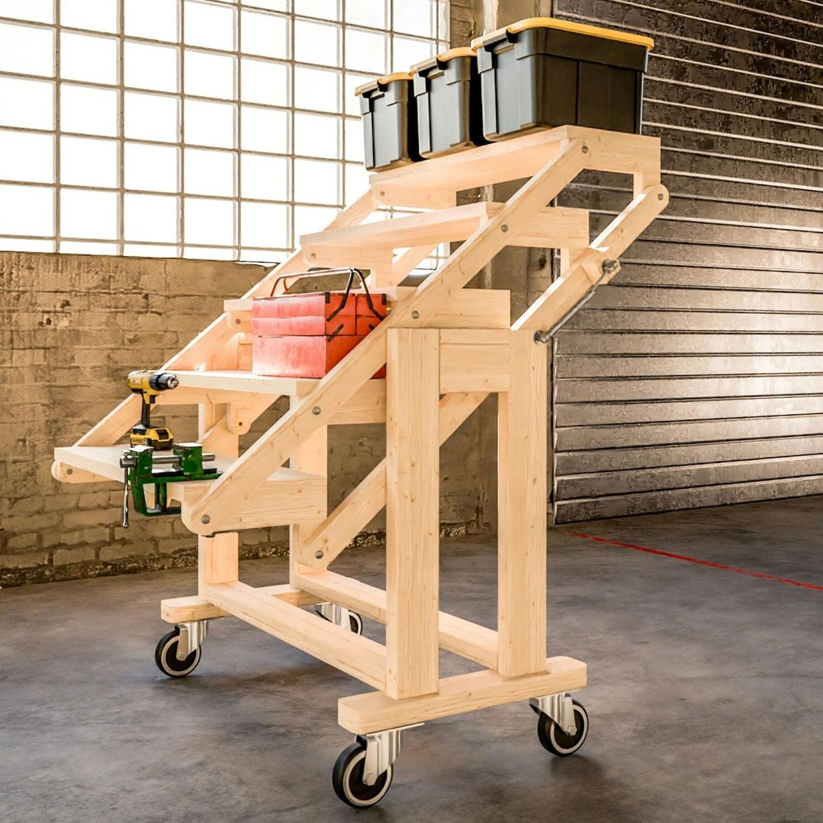 Transforming Storage Shelf / Workbench