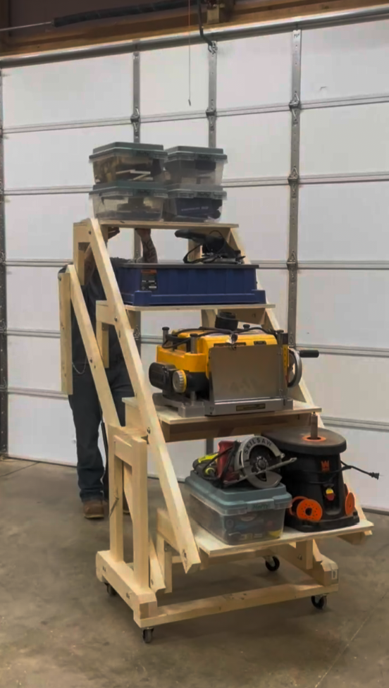 Transforming Storage Shelf / Workbench