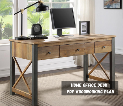 DIY Home Office Desk plan