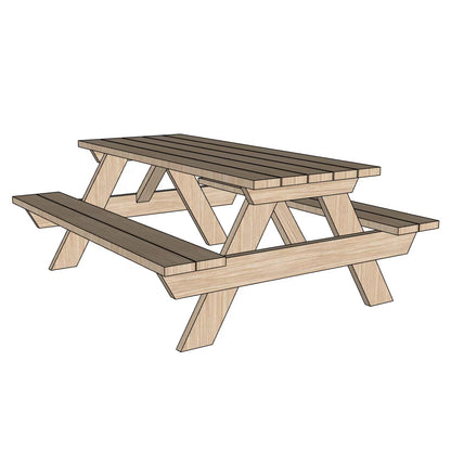 DIY Wooden Picnic Table Plan
